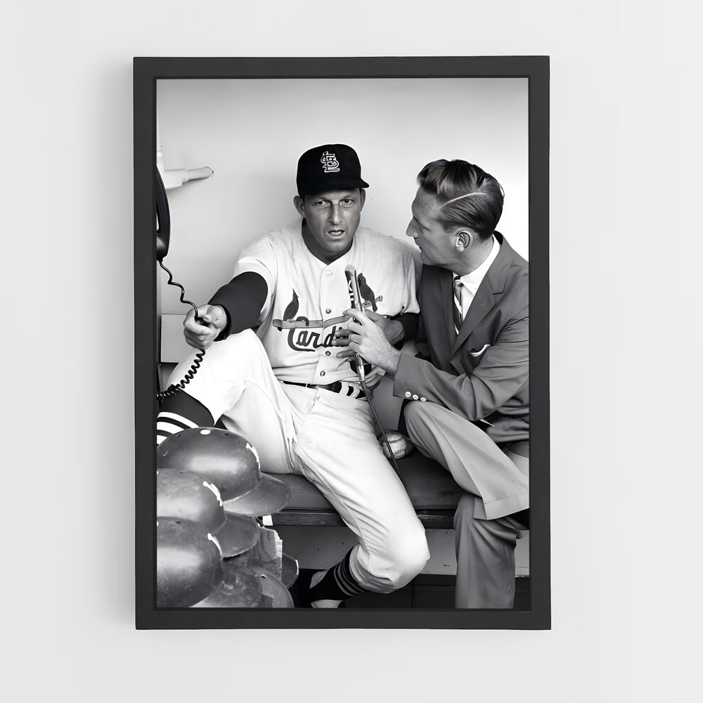 Poster Complices en Blanc et Noir – affiche Baseball (vue 2)
